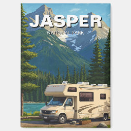 RV im Jasper-Nationalpark Kanada Magnet