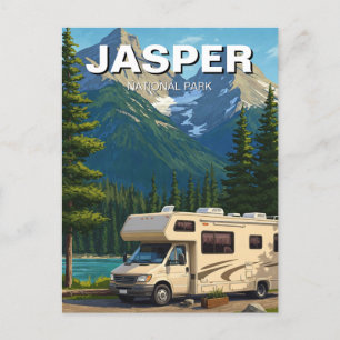 RV im Jasper-Nationalpark Kanada Postkarte