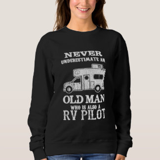 Rv Pilot Camper Caravan Camping Camp Sweatshirt