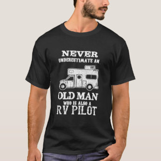 Rv Pilot Camper Caravan Camping Camp T-Shirt