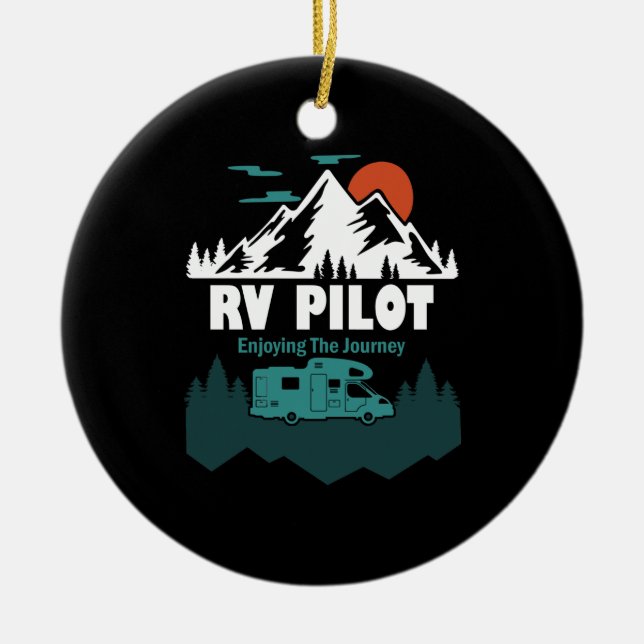 RV Pilot Camping Motorhome Reise Geschenk Keramik Ornament (Vorne)