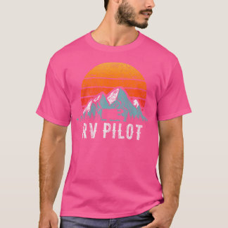 Rv Pilot Motorhome Reisestube Rv Urlaub Retro T-Shirt
