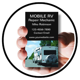 RV-Reparaturmechanismus für Mobilgeräte Visitenkarte