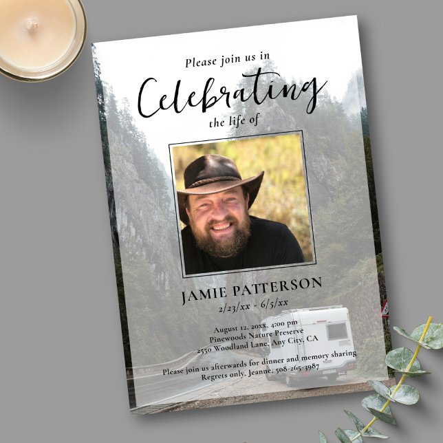 RV RVer Camper Celebration of Life, Funeral Photo Einladung (Von Creator hochgeladen)