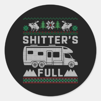 Rv Shitter ist ein kompletter, hässlicher Py Runder Aufkleber