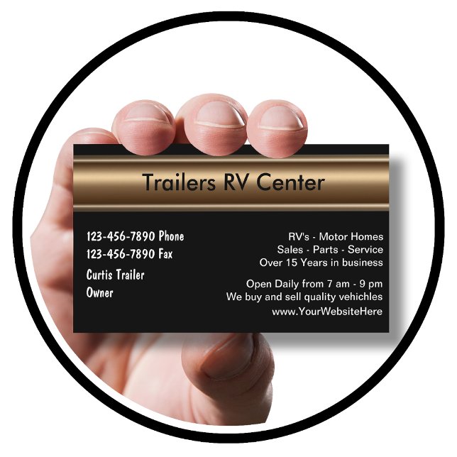 RV Trailer Business Cards Visitenkarte (Von Creator hochgeladen)