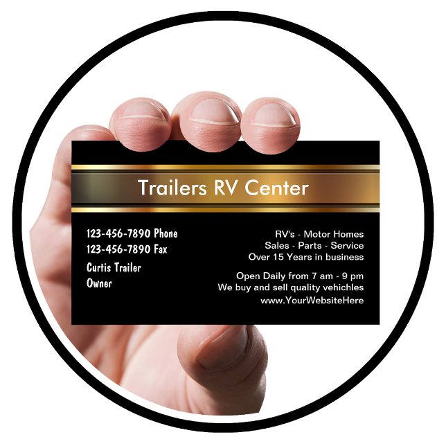 RV Trailer Business Cards Visitenkarte (Von Creator hochgeladen)