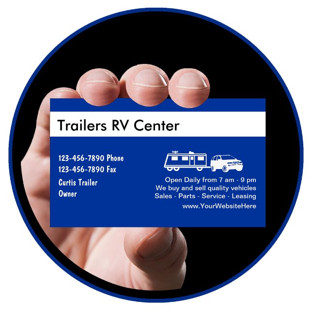 RV Trailer Business Cards Visitenkarte (Von Creator hochgeladen)