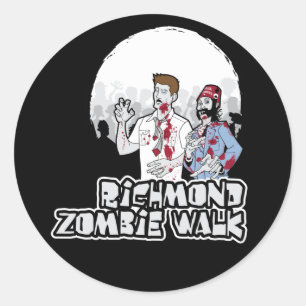 Rva Zombie-Aufkleber Runder Aufkleber