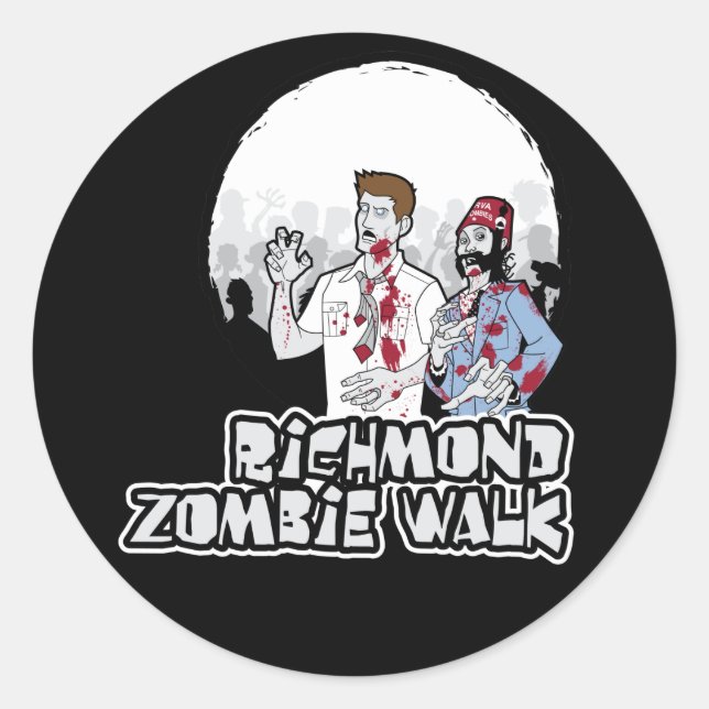 Rva Zombie-Aufkleber Runder Aufkleber (Vorderseite)