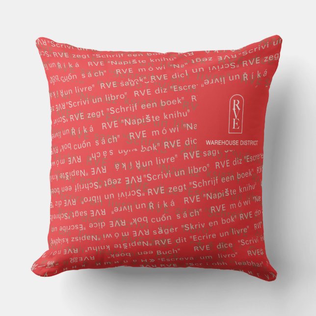 RVE DIT : "Écrire un livre" Coussin (Rouge) (Recto)