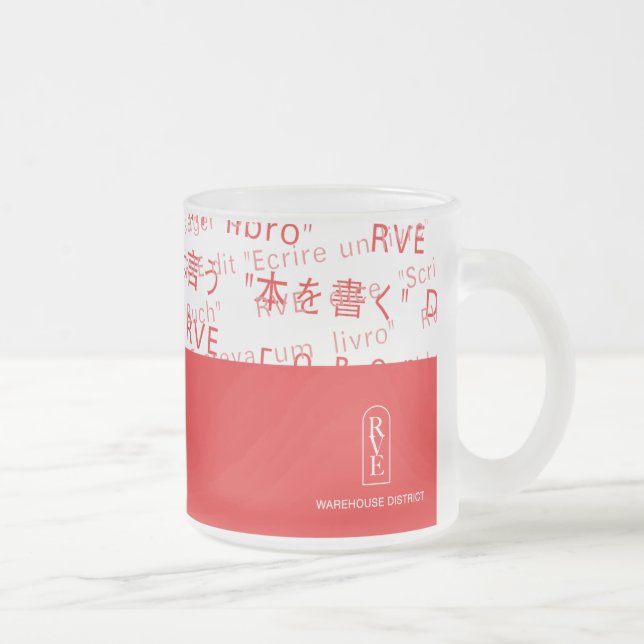 RVE SAYS: "Schreiben Sie ein Buch" Mattierte Tasse (Rechts)