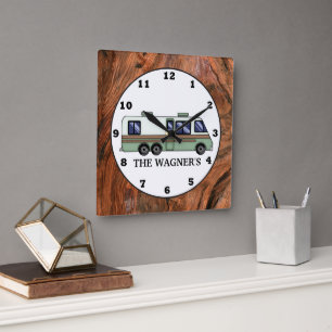 RVing-Mauer hinzufügen Quadratische Wanduhr