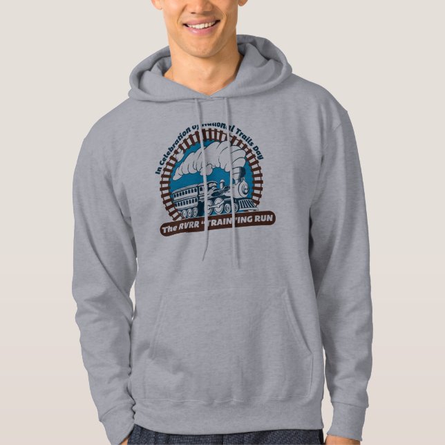 RVRR "Train Run" - Gray Hoodie Sweatshirt (Vorderseite)