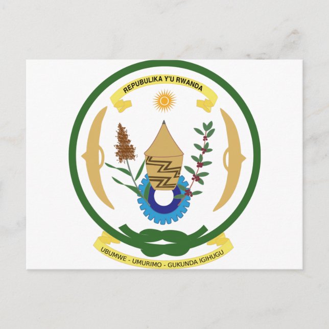 Rwanda-Wappen Postkarte (Vorderseite)