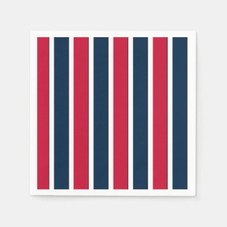 RWB Baseball-Kabelstreifen 1-PAPIERE-PARTY-NAPKINS Serviette