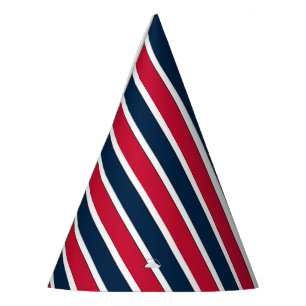 RWB-Baseball-Kabelstreifen 1-PAPIERHATTE FÜR PARTY Partyhütchen