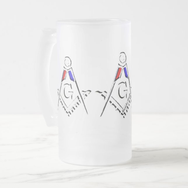 (RWB) Masonic Minds Mattglas Bierglas (Vorderseite Links)