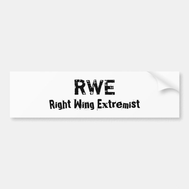 RWE, Rechte-Extremist Autoaufkleber (Vorne)