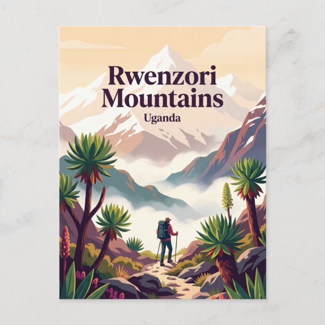 Rwenzori-Gebirge Uganda Postkarte (Vorderseite)