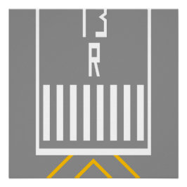 RWY-Schwellenwert 13R Poster