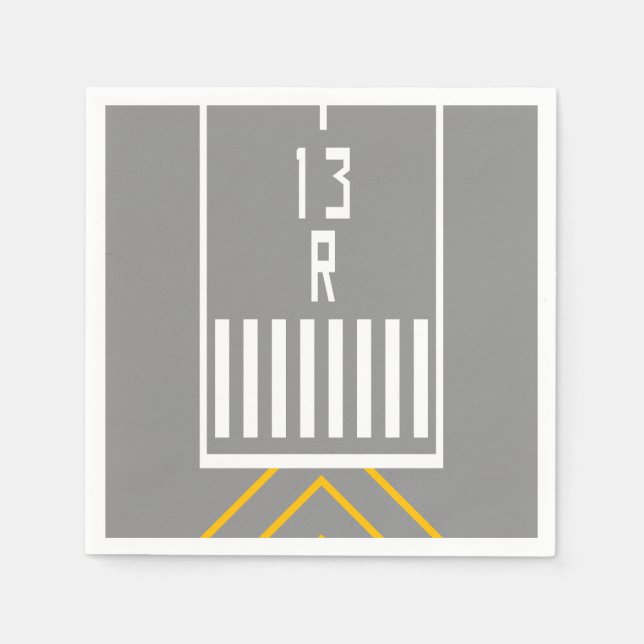 RWY-Schwellenwert 13R Serviette (Vorderseite)