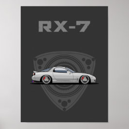 RX7 FD Rotationsmotor JDM-Auto Poster