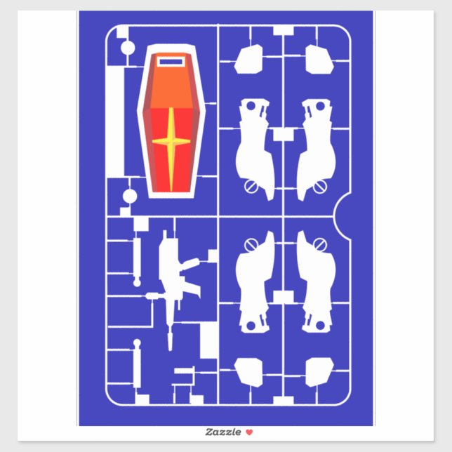 Rx-78 Gundam Gunpla Pampo Modell Runner Kit Strahl Aufkleber (Blatt)