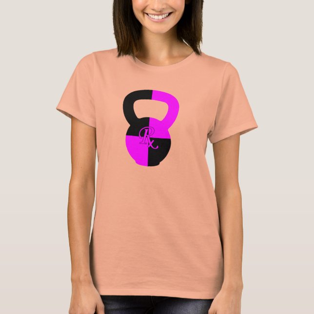 RX Kettlebell - Ladys Contrast Burnout T T-Shirt (Vorderseite)