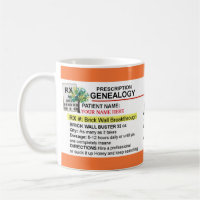 RX Medizin-Verordnungs-Flaschen-Genealogie-Tasse