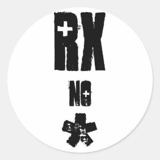 Rx nx * runder aufkleber