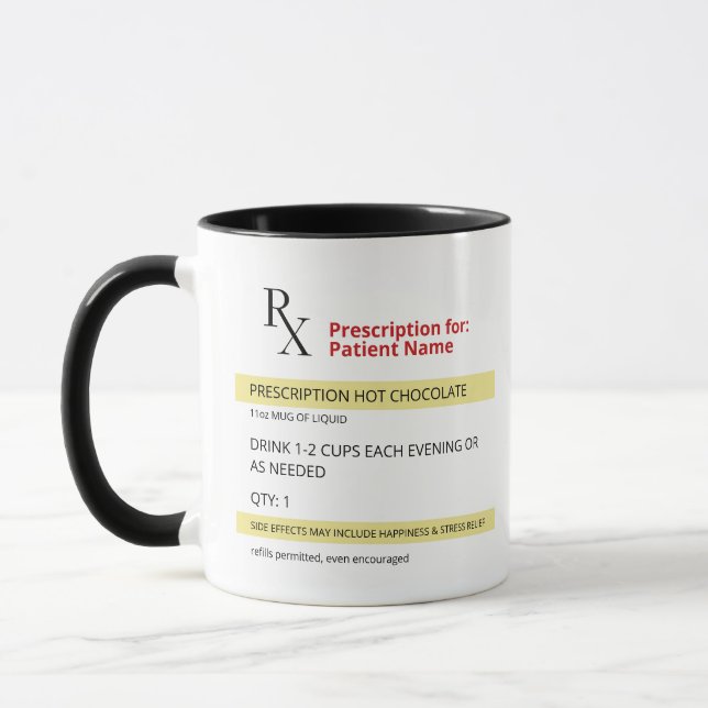 RX Prescription Chocolat Chaud Mug (Gauche)
