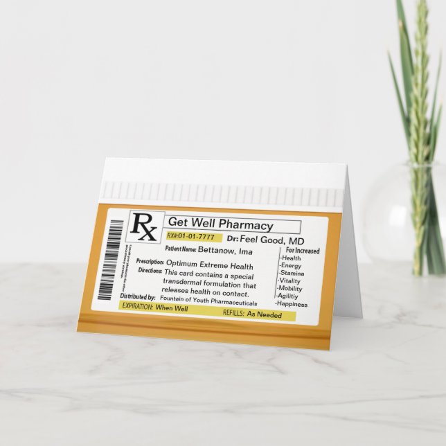 RX-Verschreibung für Gesundheit Karte (Vorderseite)