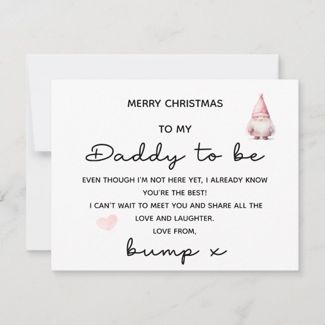 RY CHRISTMAS ZU MEINEM DADDY, VON DER BUMP-KARTE Z (Vorderseite)