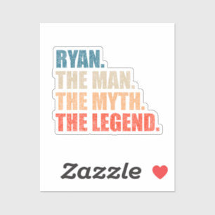 Ryan der Mann der Mythos die Legende Aufkleber