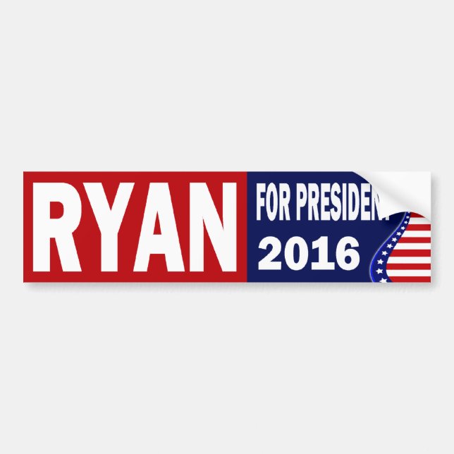Ryan für Präsidenten 2016 Autoaufkleber (Vorne)