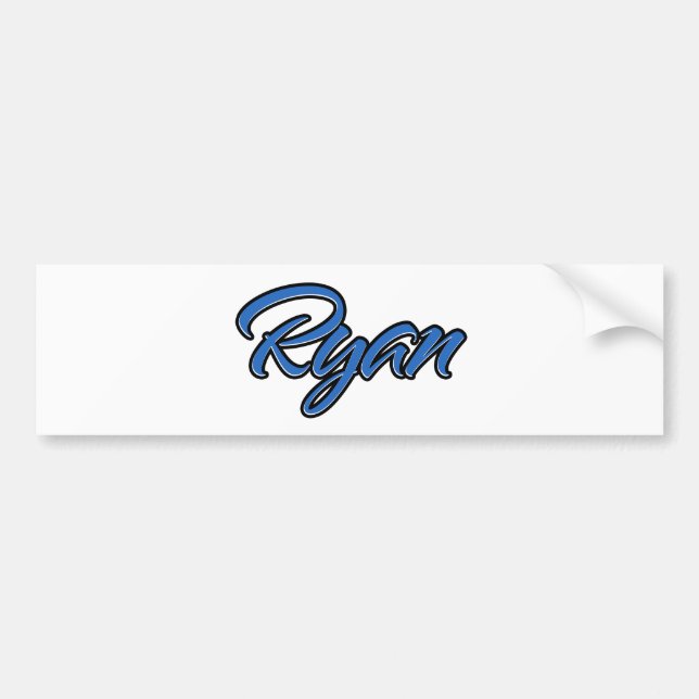 Ryan Name blue Aufkleber Sticker Autoaufkleber (Vorne)