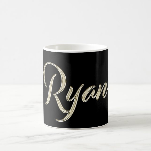 Ryan Name whitegold Tasse Teetasse Kaffeetasse (Mittel)