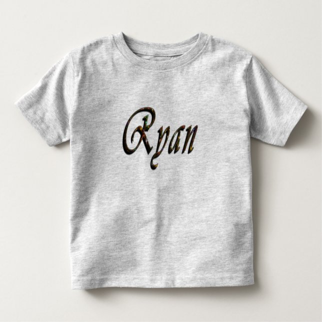 Ryan, Nom, Logo, Toddlers T-shirt gris (Devant)