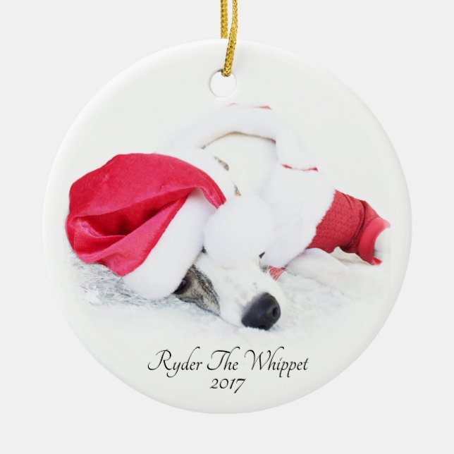 Ryder die Whippet Verzierung Keramikornament (Vorne)