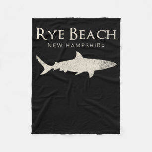Rye Beach New Hampshire - Shark Lover - Geschenke Fleecedecke