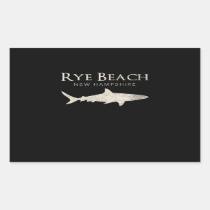 Rye Beach New Hampshire - Shark Lover - Geschenke Rechteckiger Aufkleber