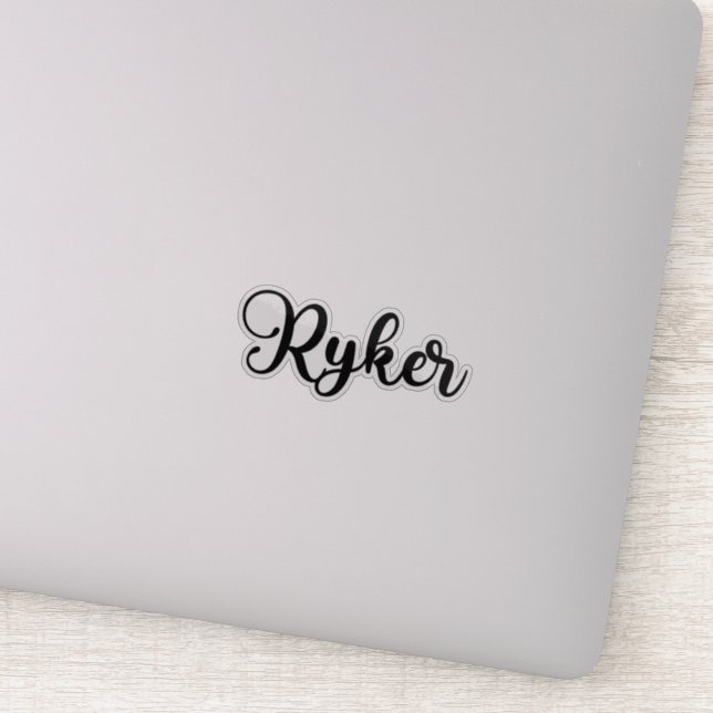 Ryker Name - Handgeschriebene Kalligrafie Aufkleber (Detail)