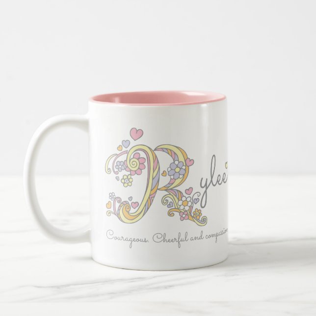 Rylee dekorative Namen- und Bedeutungs-Tasse Zweifarbige Tasse (Links)