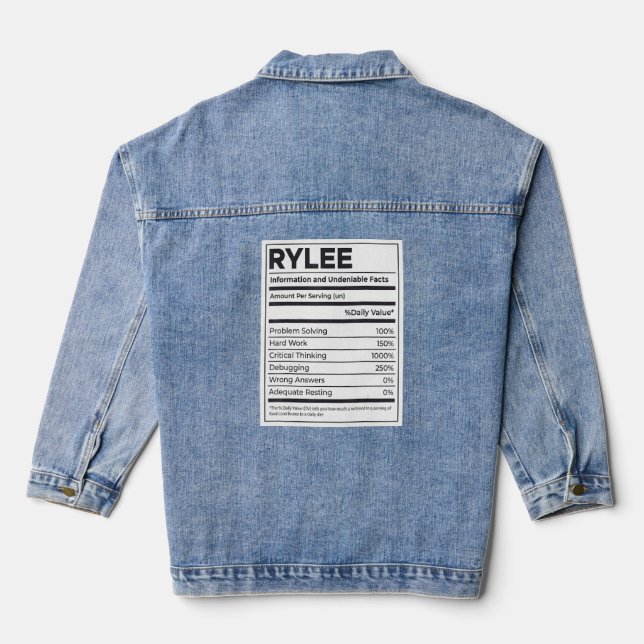 Rylee Information sur la nutrition Problème Résoud (Verso)