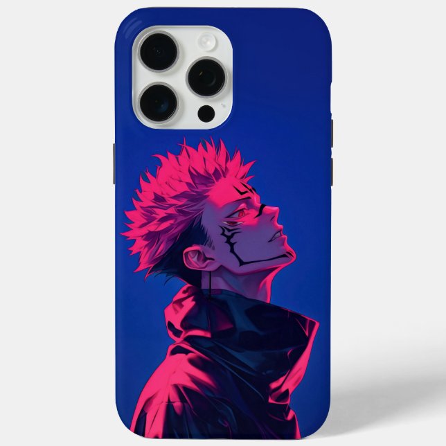 Ryomen Sukuna Neon Fluch Case-Mate iPhone Hülle (Rückseite)