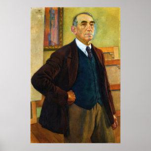 Rysselberghe - Selbstportrait in einem grünen Wais Poster