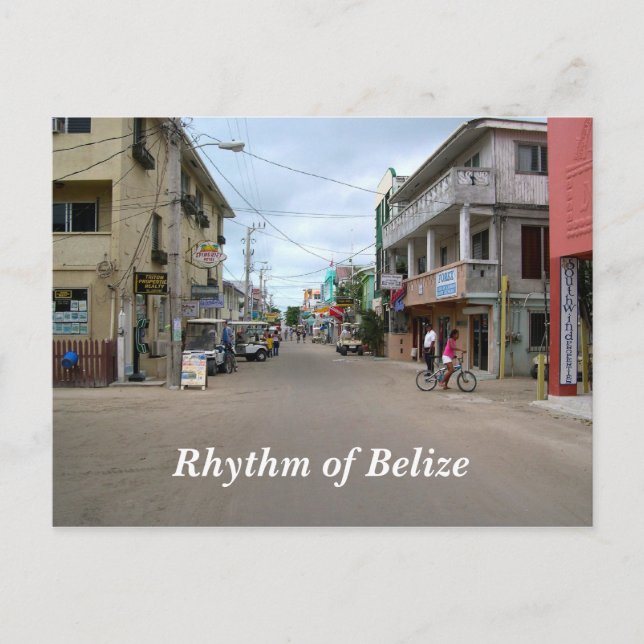 Rythme de Belize San Pedro Town Carte postale (Devant)