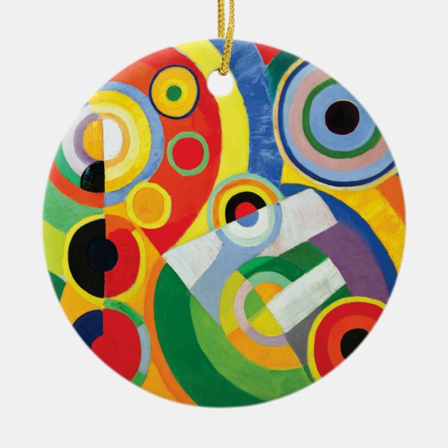 Rythme Joie de Vivre durch Robert Delaunay Keramik Ornament (Vorne)
