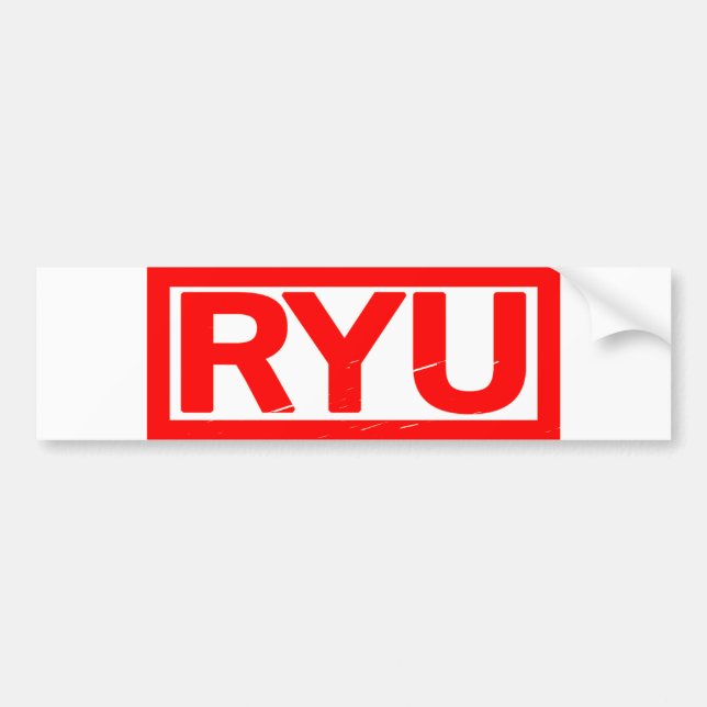 Ryu Briefmarke Autoaufkleber (Vorne)